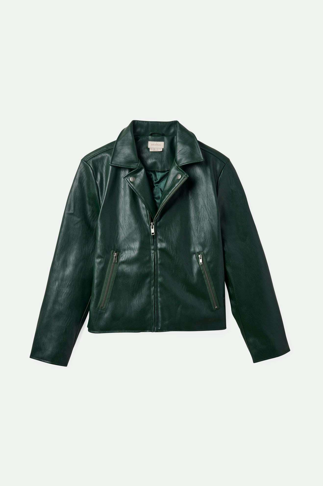 The Moto Vegan Leather Jacket - Pine Needle - Image 2