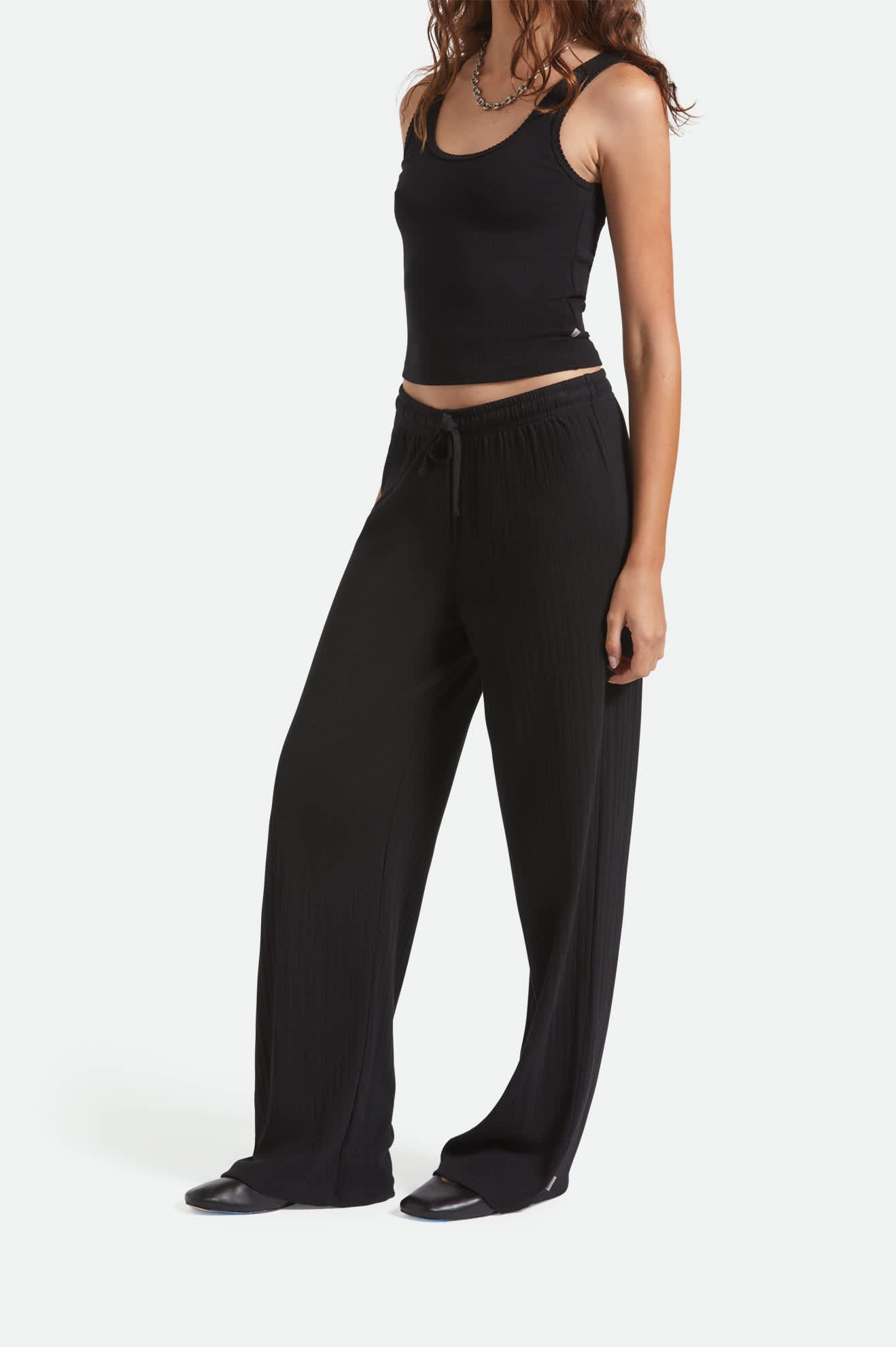 Pointelle Lounge Pant - Black - Image 6